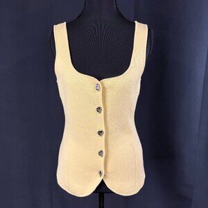 Zara Button Front Knit Vest Top | Size M | NWT